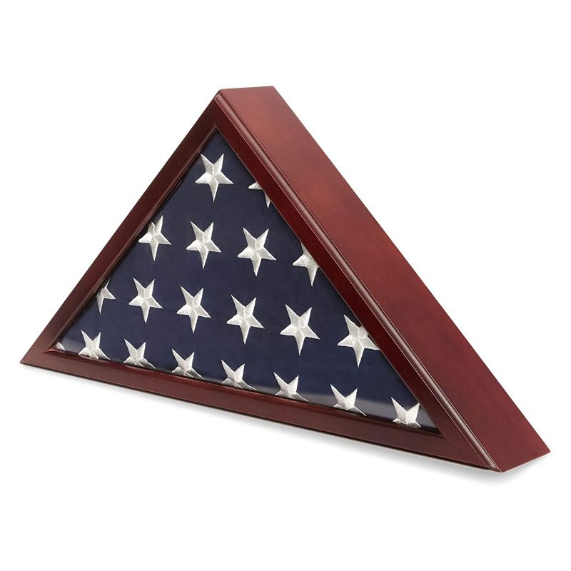 Juvale American Flag Display Case for Army Veterans Burial, Glass Box for Memorial Service (24.7 x 12.4 x 3.5 In), 1 of 10