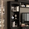 FUFU&GAGA White Wood Bookshelves TV Stand with Glass Door - 2 of 4