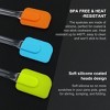 Unique Bargains Flexible Heat Resistant Non-scratch Non Stick Spatula Set 7.3" x 1.7"/Red, Orange, Green, Blue, Yellow 3 Pcs - 3 of 4