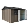 Metal Metal garden sheds outdoor storage sheds with window Brown - 2 of 4