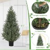Artificial Topiary Trees for Outdoors, Outdoor Artificial Cedar Tree Set of 2, Uv Resistant Faux Cedar Trees for Front Porch Door, Outdoor - 2 of 4