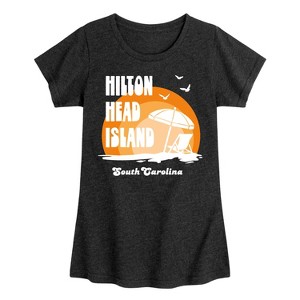 Girls' - Instant Message - Hilton Head Island Fitted Short Sleeve Graphic T-Shirt - 1 of 4