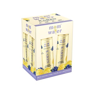 Mom Water Lemon Blueberry - Karen - 4pk/355ml Cans - 1 of 4