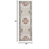 2x6 Classic Vintage Floral Accent Rug - Thin Low Pile, Non Slip, Washable, Reinforced Edges - 2 of 4