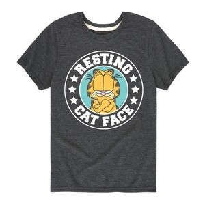Boys' - Garfield - Resting Cat Face Short Sleeve Graphic T-Shirt - 1 of 4