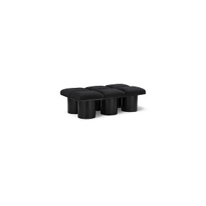 Meridian Furniture,Pavilion Boucle Fabric Bench - 1 of 4