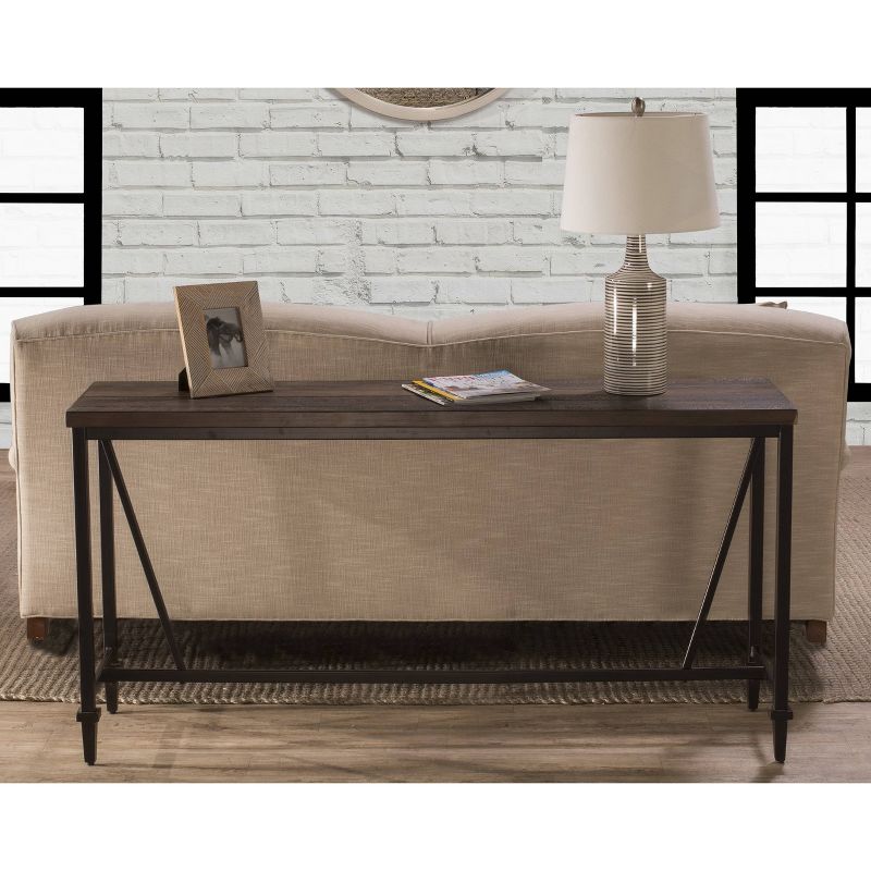 Trevino Sofa Table Walnut Brown/Copper - Hillsdale Furniture, 3 of 5