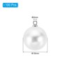 Unique Bargains Plastic Bulk Elegant DIY Crafts Jewelry Making Pearl Pendant 100 Pcs - 2 of 4