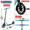 Kick Scooter with Suspension for Adults and Teens – Big 200mm Wheels – Folding Lightweight Frame – Adjustable Handlebar – Madd Gear Metro Cruise 250 - 3 of 4