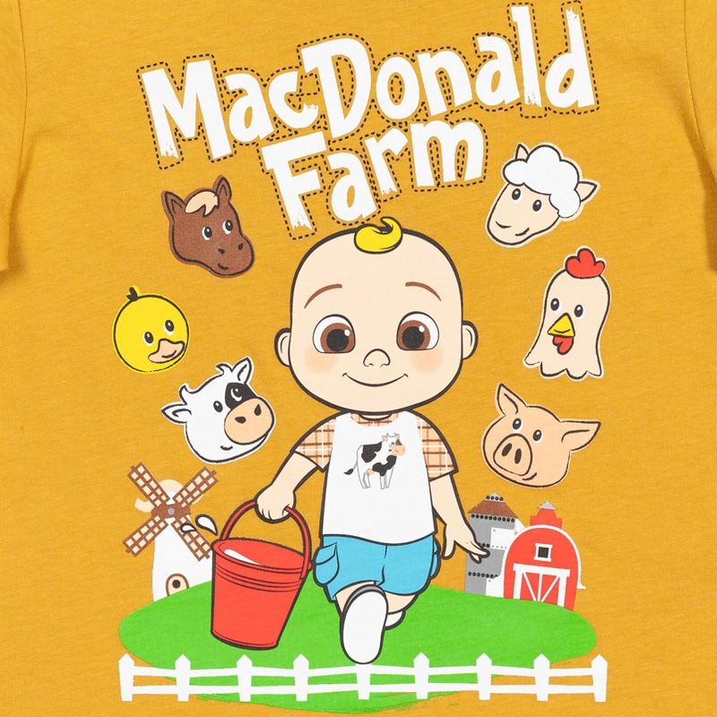 CoComelon JJ MacDonald Farm Short Sleeve Graphic T-Shirt Yellow , 2 of 8