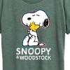 Women's - Peanuts - Snoopy And Woodstock Short Sleeve Graphic T-Shirt - 2 of 4