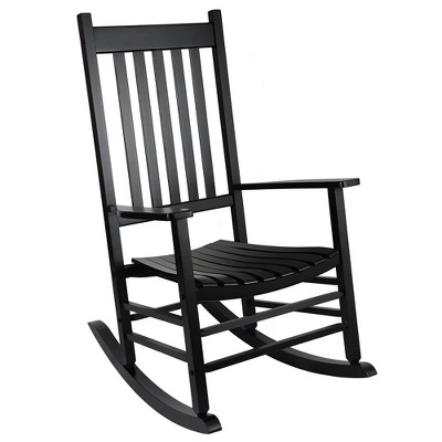 SUGIFT Wooden Rocking Chair Porch Rocker High Back Garden Seat