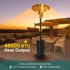 Patio Heater, 48,000 BTU Propane Heater With Wheels, Stainless Steel,Portable Outdoor Heaters for Patio, Backyard, Balcony, Gray - 2 of 4