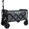 Expandable Dual-Layer Utility Wagon with 100% Extra Space - 225lbs Grocery Cart for Camping, Shopping, Sports, Gardening, Fishing, Pink - 3 of 4