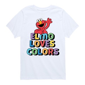 Boys' - Sesame Street - Elmo Loves Colors Short Sleeve Graphic T-Shirt - 1 of 4