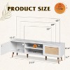 GALAXHERO TV Stand for 65 Inch TV, Mid Century Modern Entainment Center, Boho TV Console with Storage Shelf 2 Cabinets for Bedroom Living Room - 2 of 4