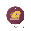Central Michigan University Logo Porcelain Holiday Christmas Tree Ornament - 3 of 4