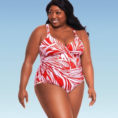 red and white swimsuit