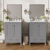 KTMBDW Bathroom Vanity, Bathroom Vanity with Sink, Farmhouse Wood Fixture Stand Pedestal Bathroom Cabinet with Drawer, Easy Assembly - 4 of 4
