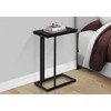 Vynxaria Contemporary C-Shaped Accent Table, End Table, Snack Table, Black Laminate, 10.25" L x 18.5" W x 25.25" H - 2 of 4
