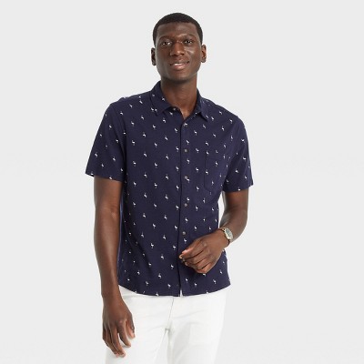 mens short sleeve button up shirt pattern