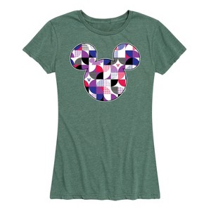 Women's - Disney - Mickey Head Solid Geo Short Sleeve Graphic T-Shirt - 1 of 4