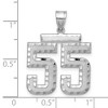 Black Bow Jewelry 14k White Gold, Varsity Collection, Large D/C Pendant, Number 55 - 2 of 3