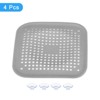 Unique Bargains Square Anti-Slip Kitchen with Suction Cups Drain Protector 4 Pcs - 3 of 4