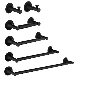 6 Piece Bathroom Towel Rack Set Wall Mount - 1 of 4