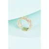 Slickblue Gold Adjustable Ring, Heart & Butterfly Carving, Clear Gemstone Accent, Fashion Jewelry, 0.7" - 4 of 4