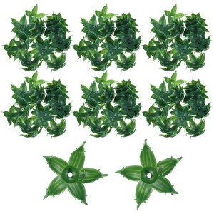 Unique Bargains Artificial Flowers Calyxes Fake Sepals Petal Greenery Leaves - 1 of 4