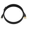 Monoprice USB 2.0 Cable - 6 Feet - Black | USB Type-A Male to Micro Type-B 5-pin Male 28/24AWG Cable with Ferrite Core, Gold Plated - 4 of 4