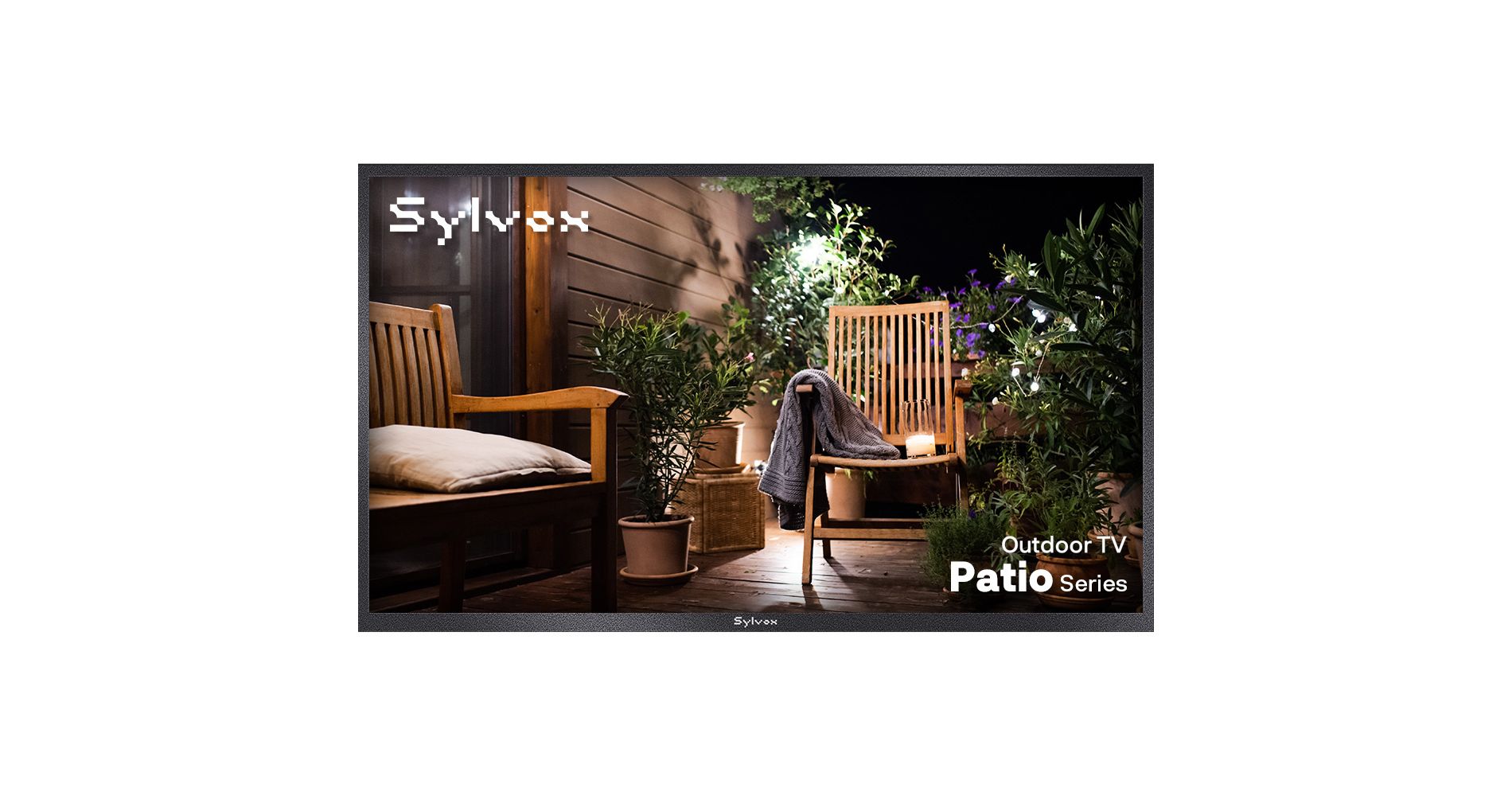 SYLVOX Smart Outdoor TV, 50" 4K UHD 700nits Weatherproof Google TV, IP55 Waterproof TV for Partial Sun (Patio NEW)