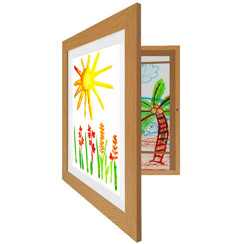 Americanflat Kids Art Frame with tempered shatter-resistant glass - Front opening Wall Display for Artworks - Available in a variety of Colors, 2 of 6