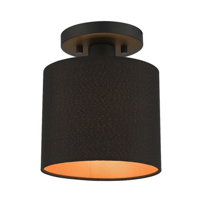 Livex Lighting Sentosa 1 - Light Semi-Flush Mount in  Black