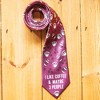 Crazy Dog T-Shirts I Like Coffee And Maybe 3 People Necktie Novelty Ties for Men Coffee Funny Ties for Guys - 2 of 4