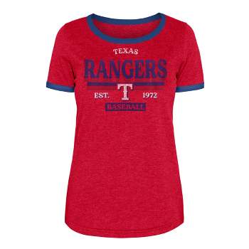 Mlb Texas Rangers Women's Front Twist Poly Rayon T-shirt : Target