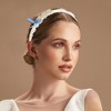 Unique Bargains Girl's Elegant Mesh Headbands 5.51"x4.72"x0.28" Gray Beige 2 Pcs - 2 of 3