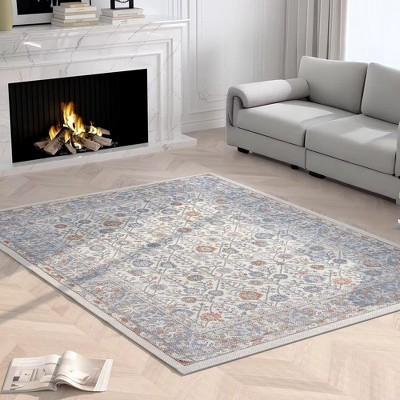 Area Rugs for Living Room Bedroom Low Pile Non Shedding Floor Carpet