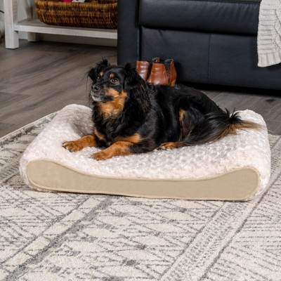 Cream Medium Orthopedic Foam Ergonomic Pet Bed