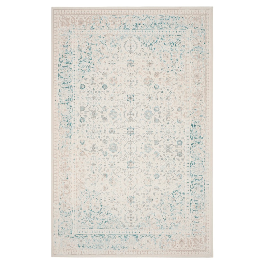 Imbaba Area Rug - Turquoise / Ivory (8' X 11' ) - Safavieh