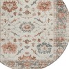 Linen And Ivory Floral Washable Indoor Outdoor Area Rug - 4 of 4