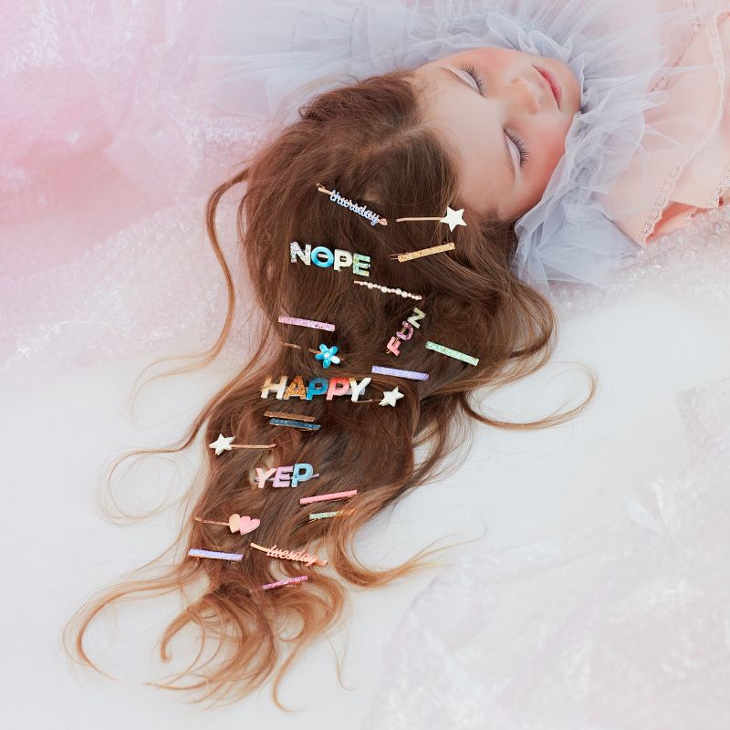 Meri Meri Happy Glitter Hair Clip (Pack of 1), 5 of 7
