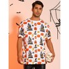 TATT 21 Men's Halloween Pumpkin Printed Short Sleeves Graphic T-Shirts - 2 of 4
