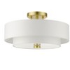 Livex Lighting Meridian 3 - Light Semi-Flush Mount in  Satin Brass - 2 of 2