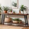 Hommoo 70.9" Extra Long Console Table Rustic Brown - 4 of 4