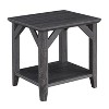HomeStock Rustic Transitional End Table with Shelf, Two Tier Storage and Tapered Legs, Woodgrain Accent Side Table for Any Room - 3 of 4