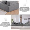 Oversized 156" Boucle Foam-Filled Modular Sectional Sofa, 3-Piece Free Combination, No Assembly Required - 3 of 4