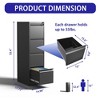 NicBex 4/5 Drawer Metal Vertical File Cabinet with Lock,Home Office Steel File Cabinet for A4 Legal/Letter Size - 3 of 4