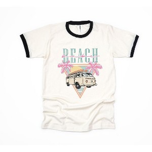 Simply Sage Market Women's Beach Van Triangle Ringer Tee - 1 of 3